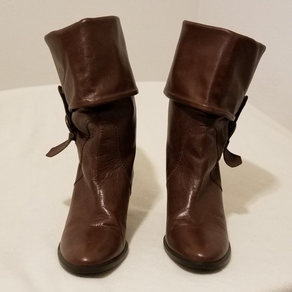 Carisma Leather Pull-On Boots Change Calf to Ankle Brown 7 1/2 Made in Italy - Picture 2 of 12